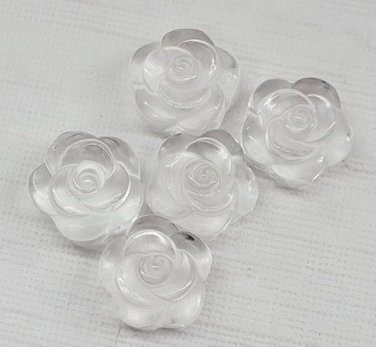 Mini rose flower carvings