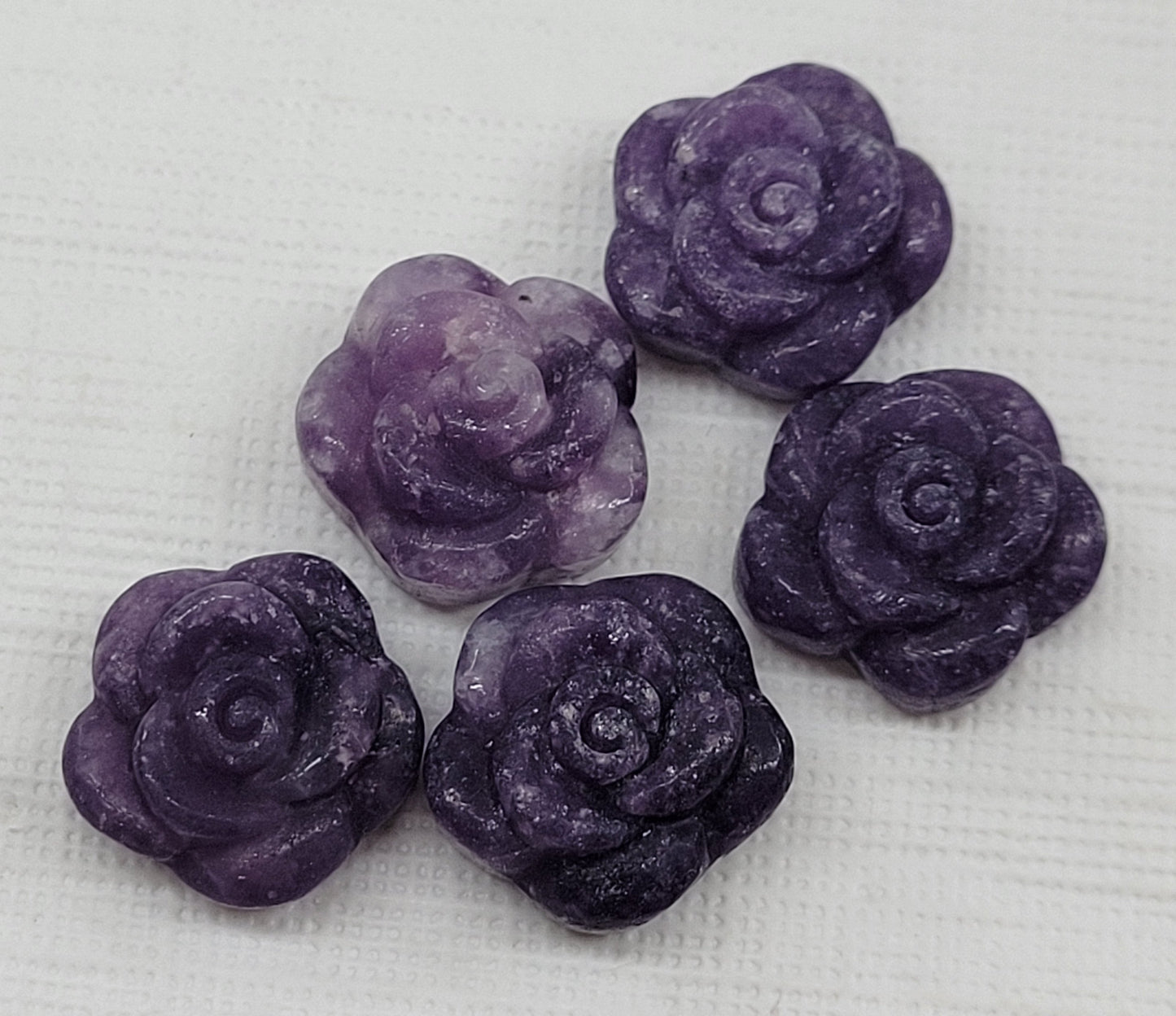 Mini rose flower carvings