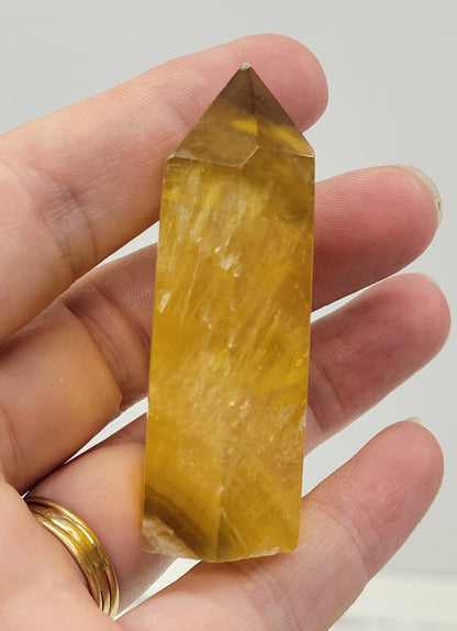 Yellow Honeycomb Fluorite tower