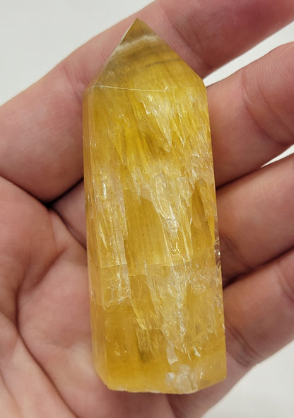 Yellow Honeycomb Fluorite tower