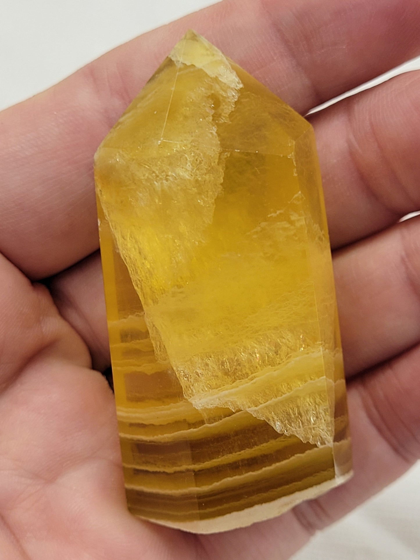 Yellow Honeycomb Fluorite tower