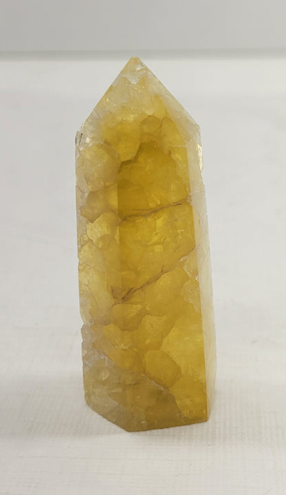 Yellow Honeycomb Fluorite tower