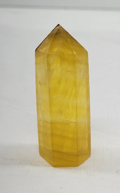 Yellow Honeycomb Fluorite tower