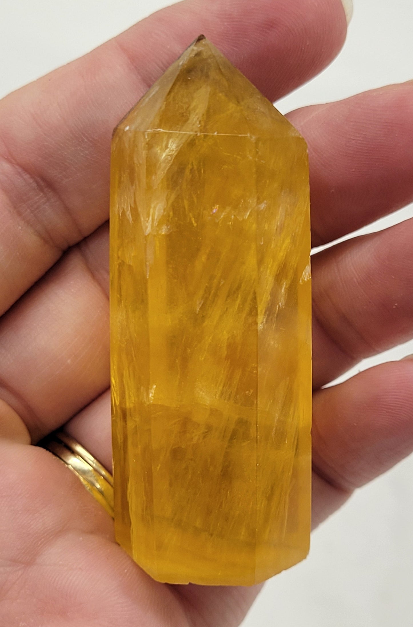 Yellow Honeycomb Fluorite tower