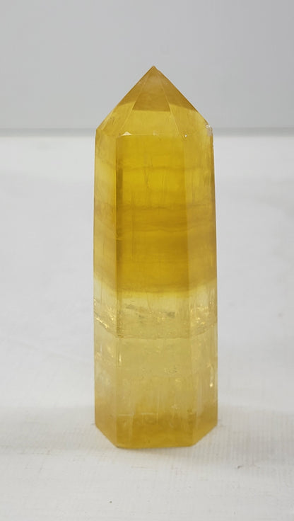 Yellow Honeycomb Fluorite tower