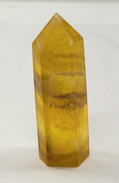 Yellow Honeycomb Fluorite tower