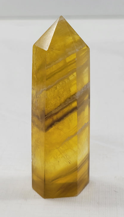 Yellow Honeycomb Fluorite tower