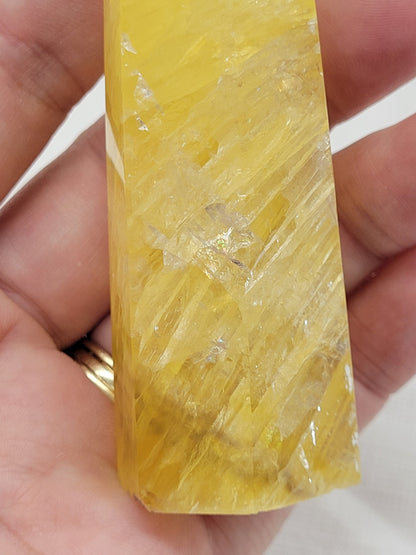 Yellow Honeycomb Fluorite tower