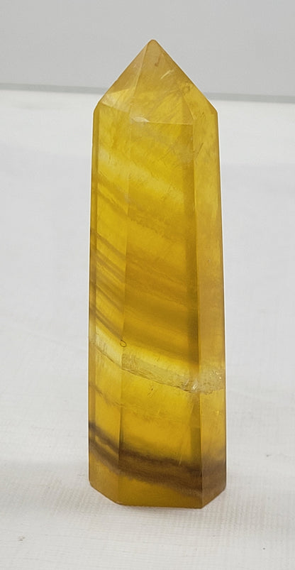 Yellow Honeycomb Fluorite tower