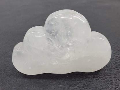 Clear Quartz happy cloud carving