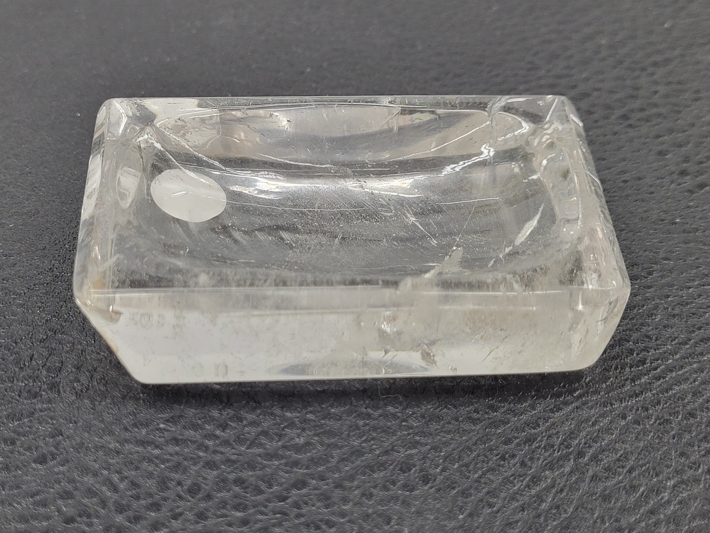 Clear Quartz rectangular bowl