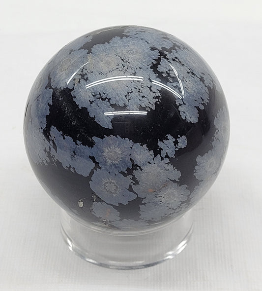 Snowflake Obsidian sphere