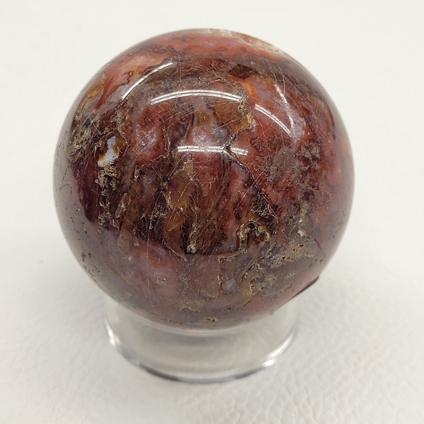 Red Moss Agate sphere