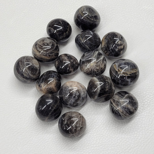 Black Moonstone tumbles