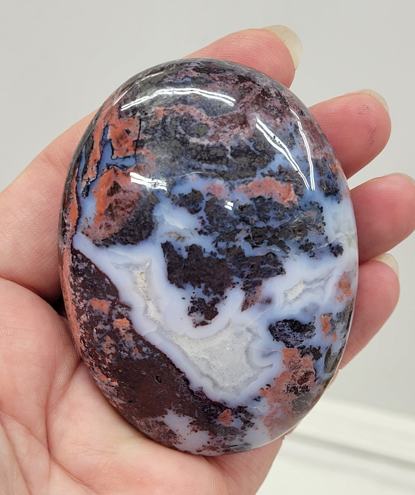 Pink Brecciated Jasper palm