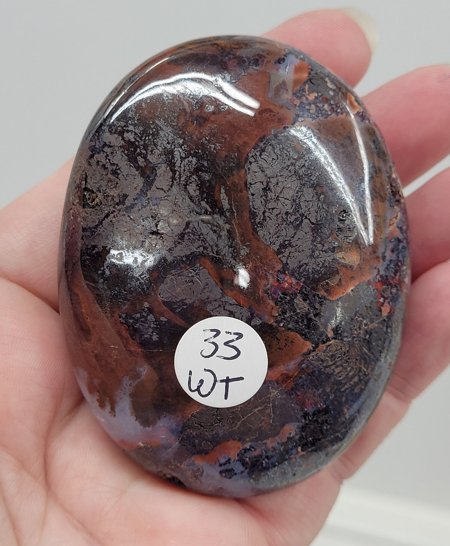 Pink Brecciated Jasper palm