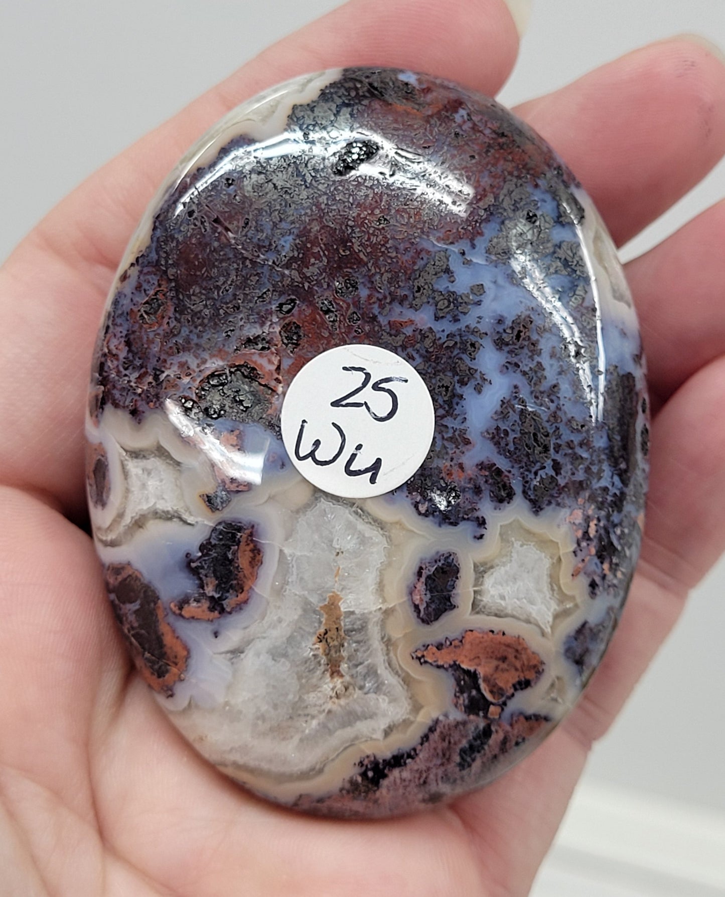 Pink Brecciated Jasper palm