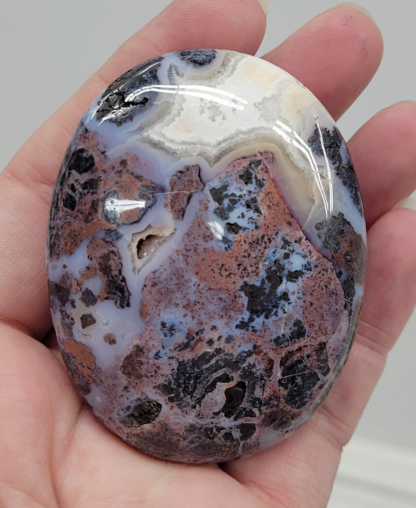 Pink Brecciated Jasper palm