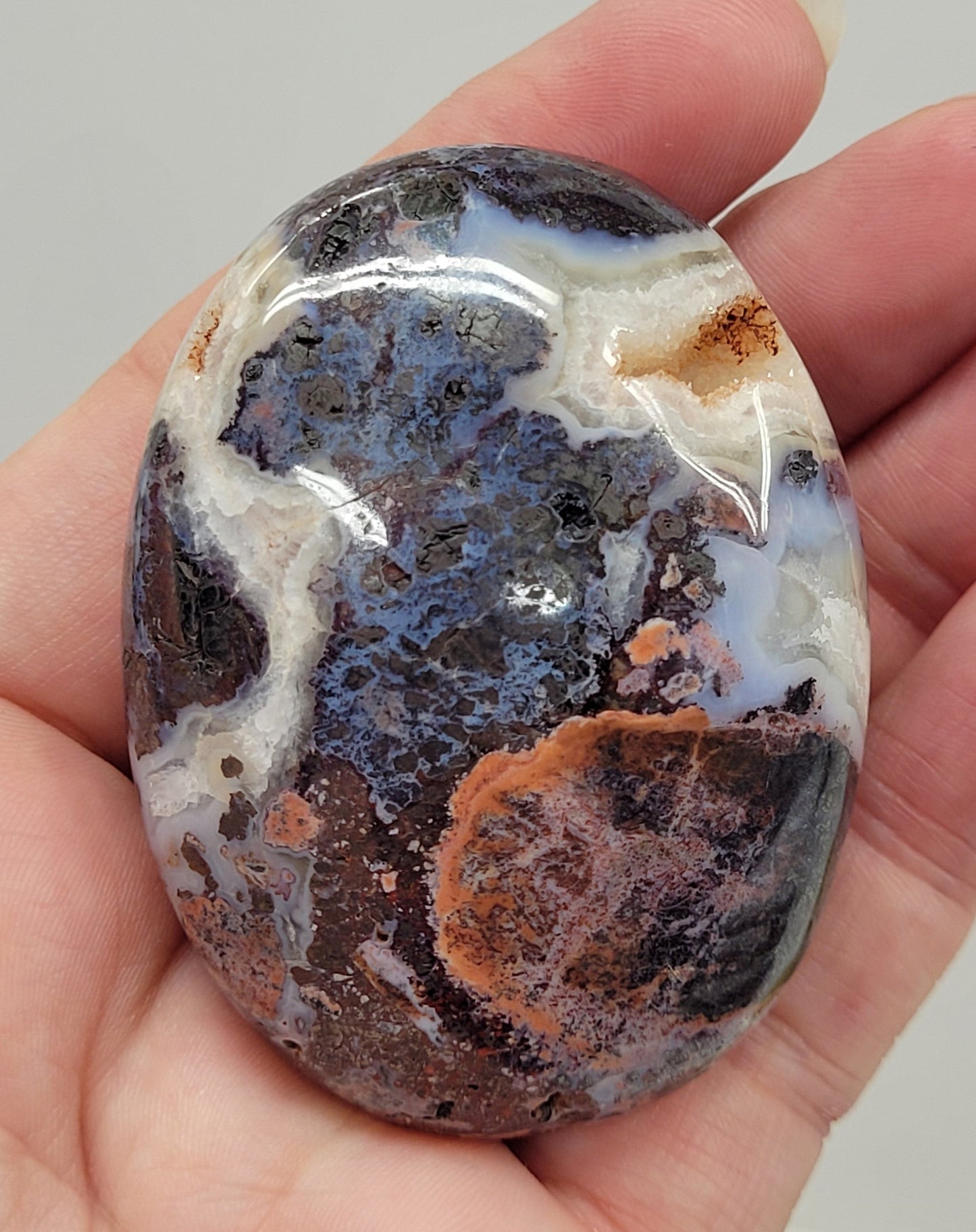 Pink Brecciated Jasper palm