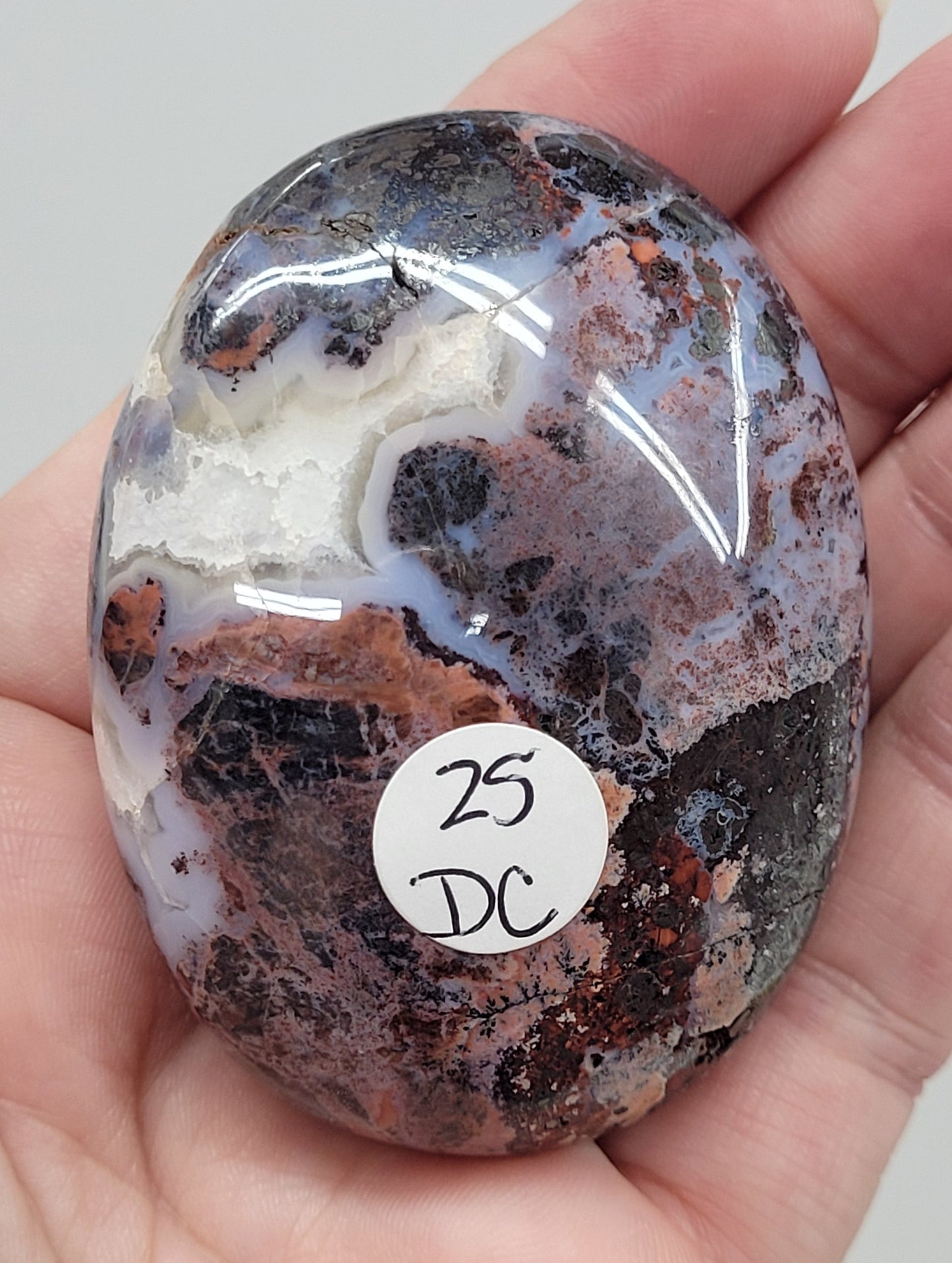 Pink Brecciated Jasper palm