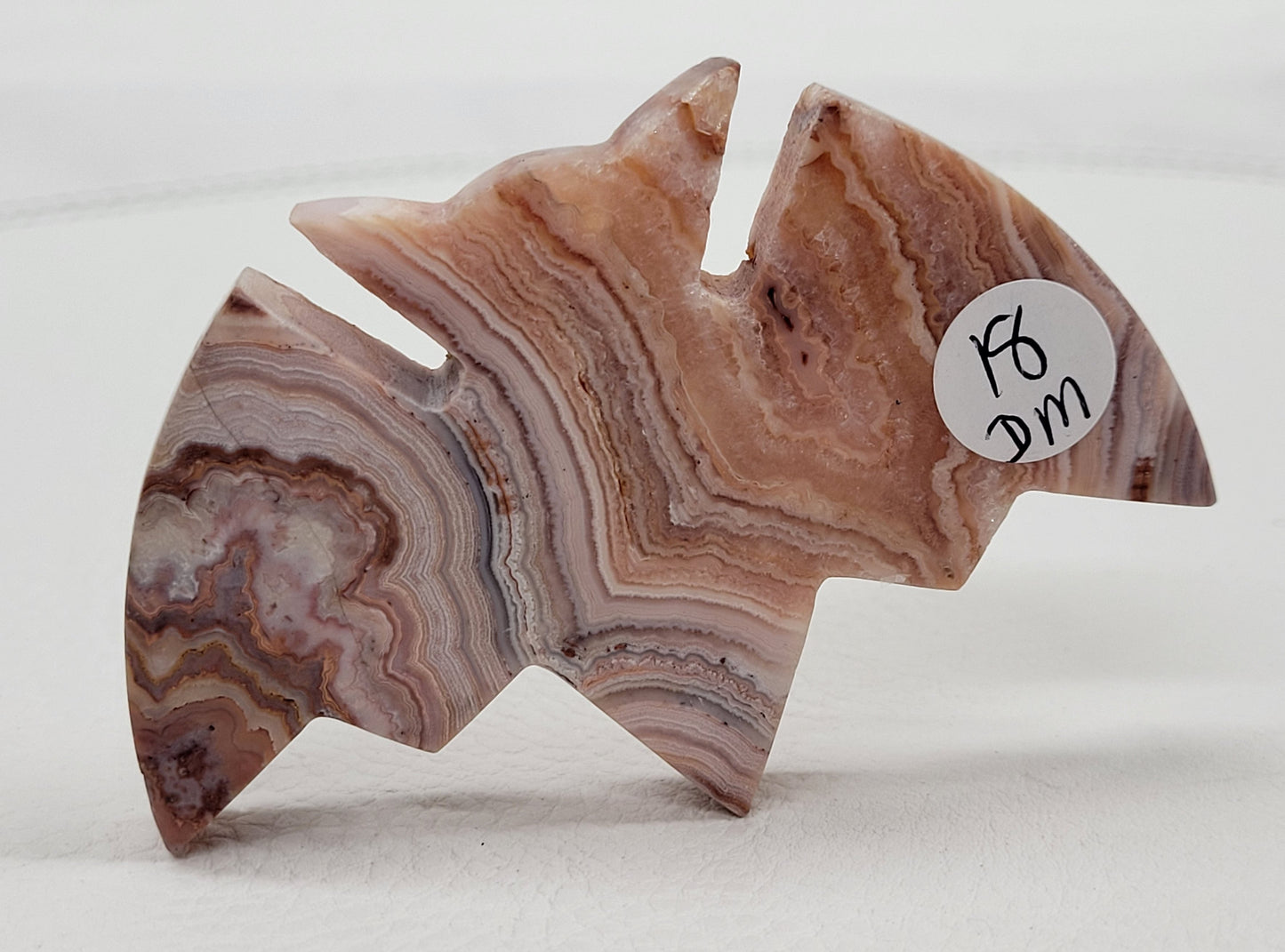 Bat  - Pink Crazy Lace Agate