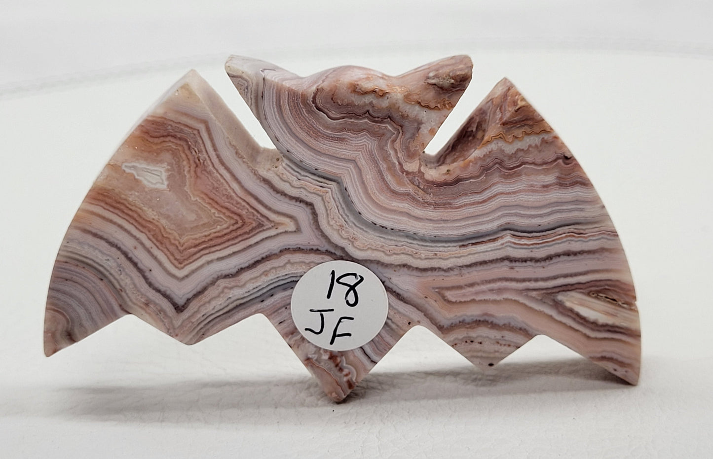 Bat  - Pink Crazy Lace Agate