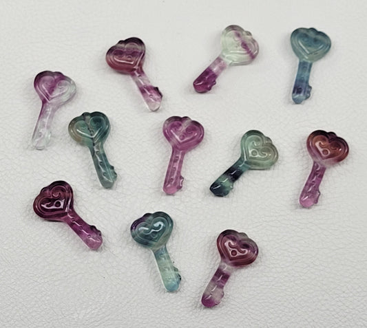 Fluorite mini - Heart key