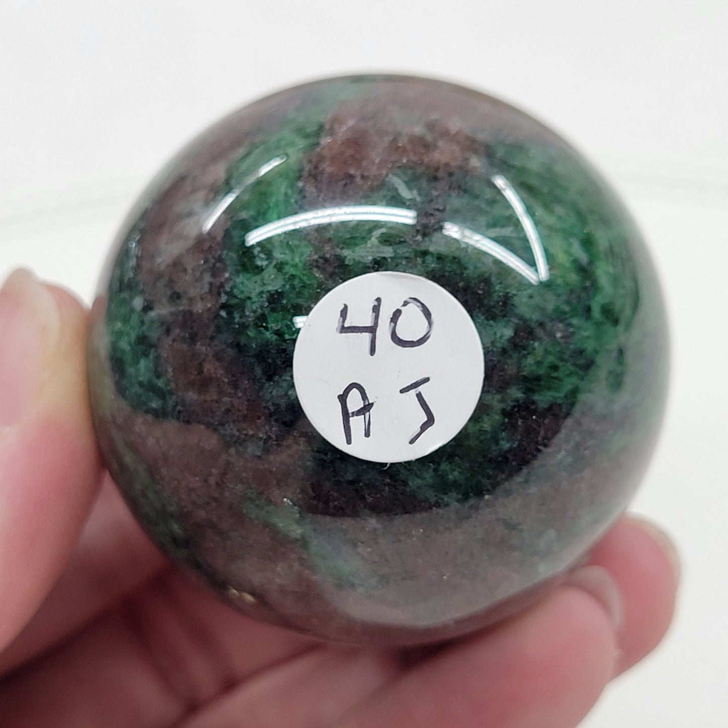 Red Aventurine w/ Green Aventurine sphere