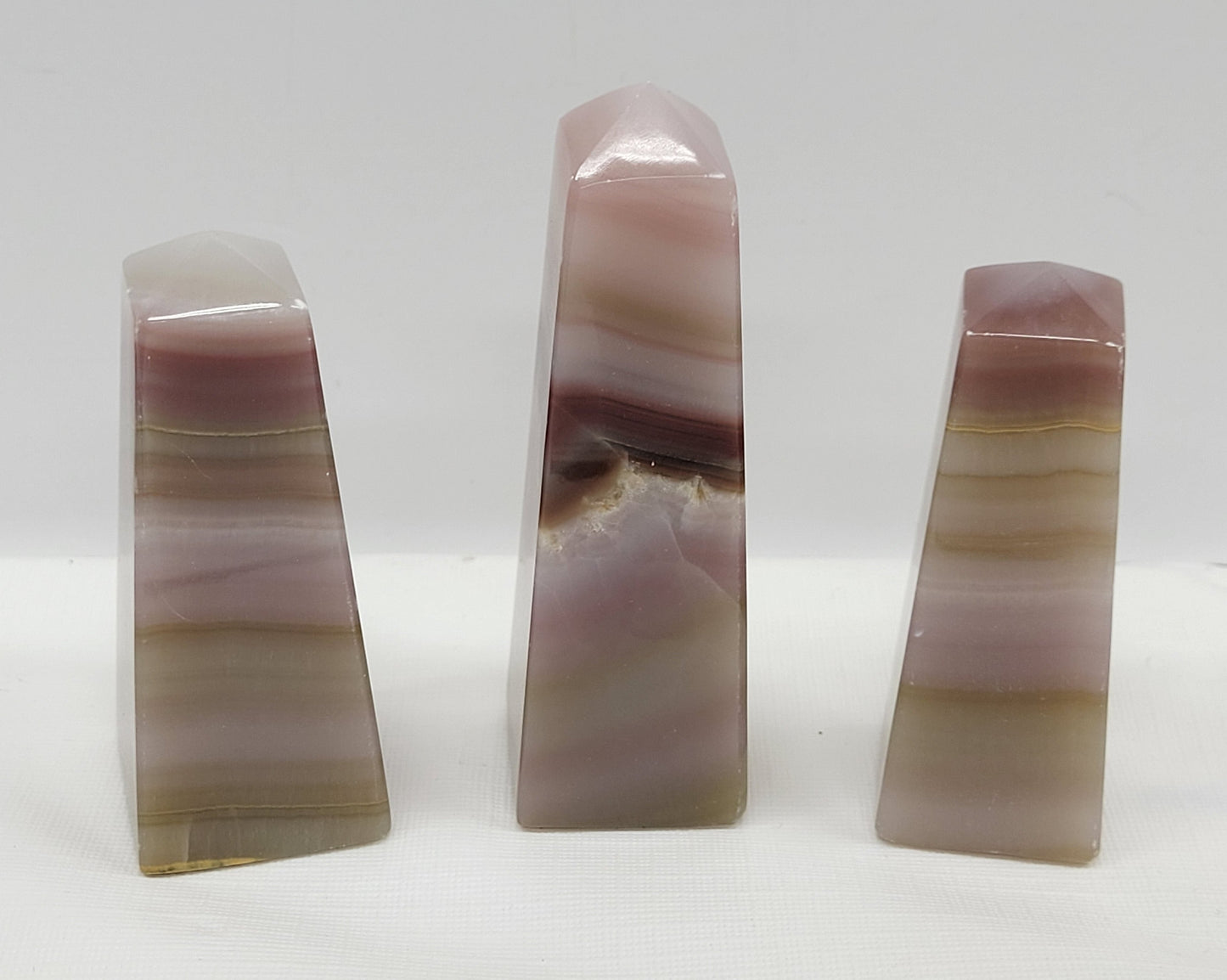 Pink Banded Calcite tower