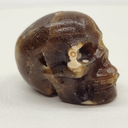 Amber Calcite skull (small)