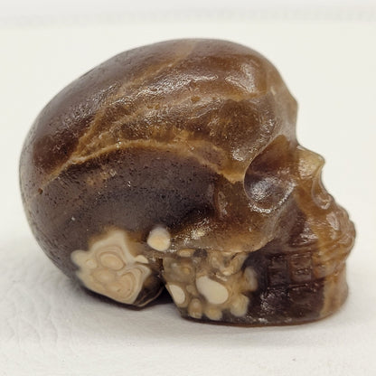 Amber Calcite skull (small)