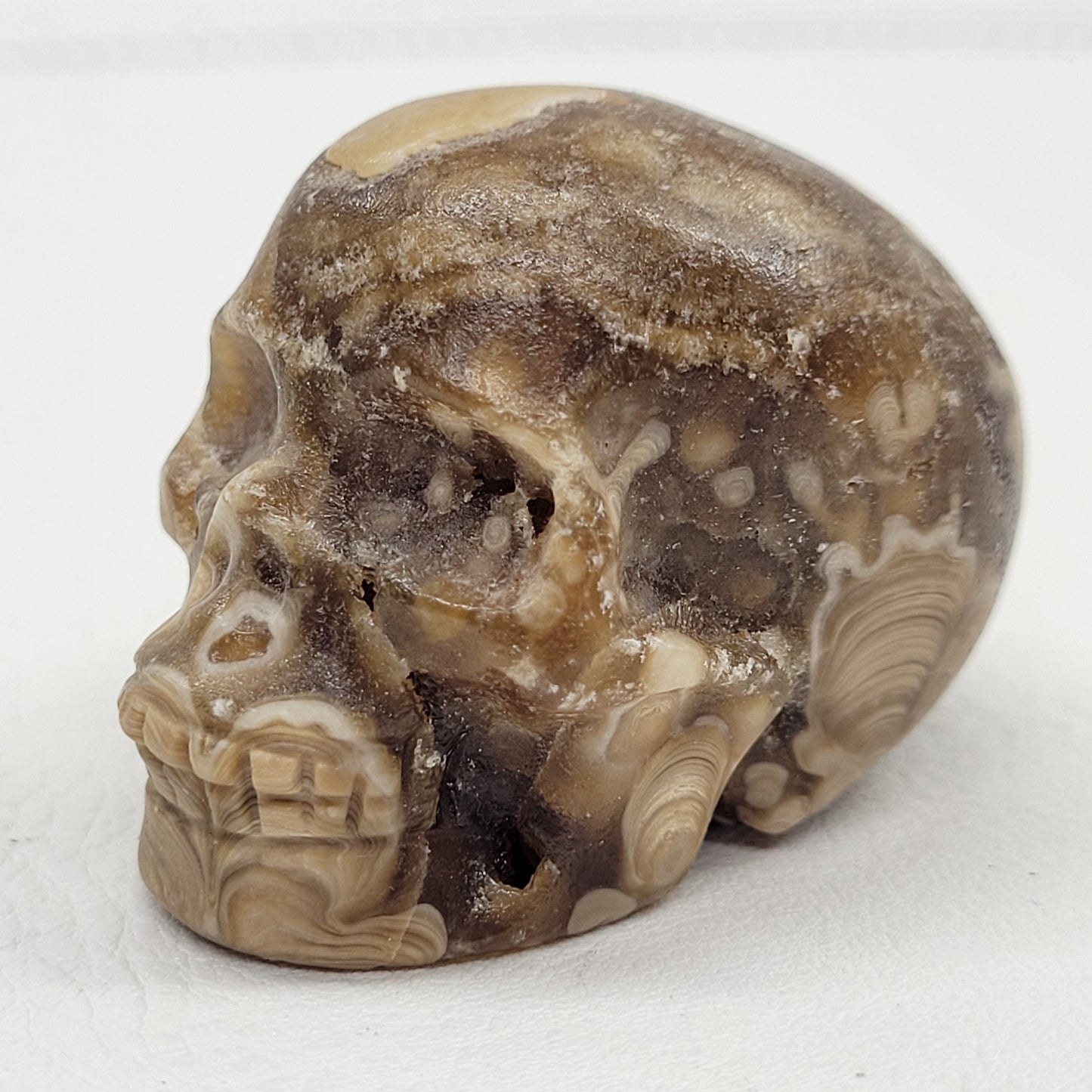 Amber Calcite skull (small)