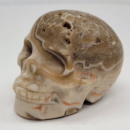 Amber Calcite skull (small)