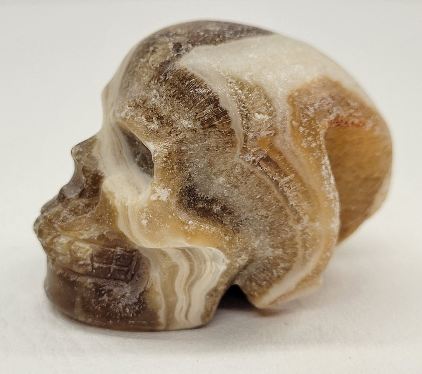 Amber Calcite skull (small)