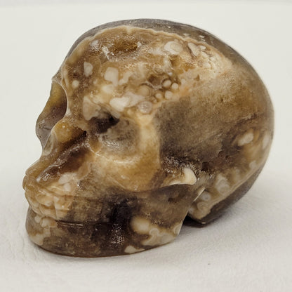 Amber Calcite skull (small)