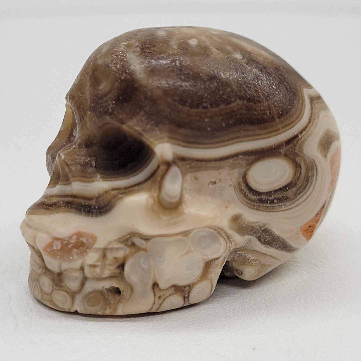 Amber Calcite skull (small)