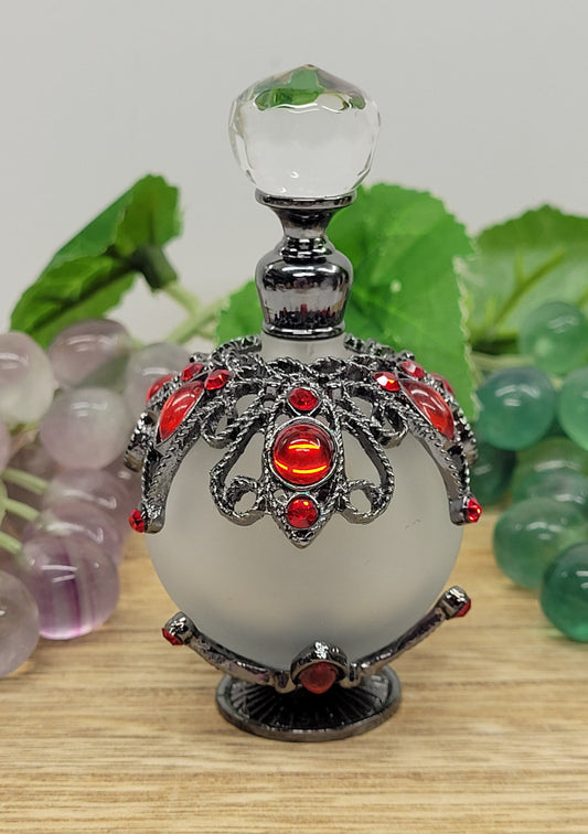 Perfume bottle - Round with Rhinestones