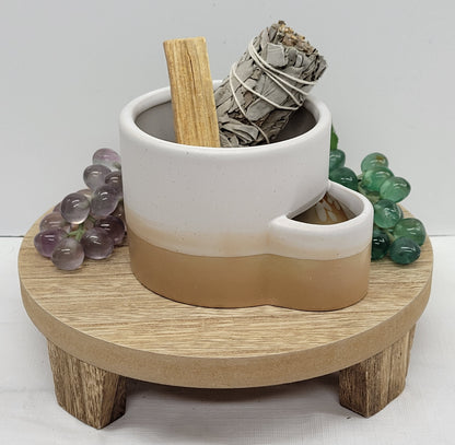 Ceramic holder w/ match slot