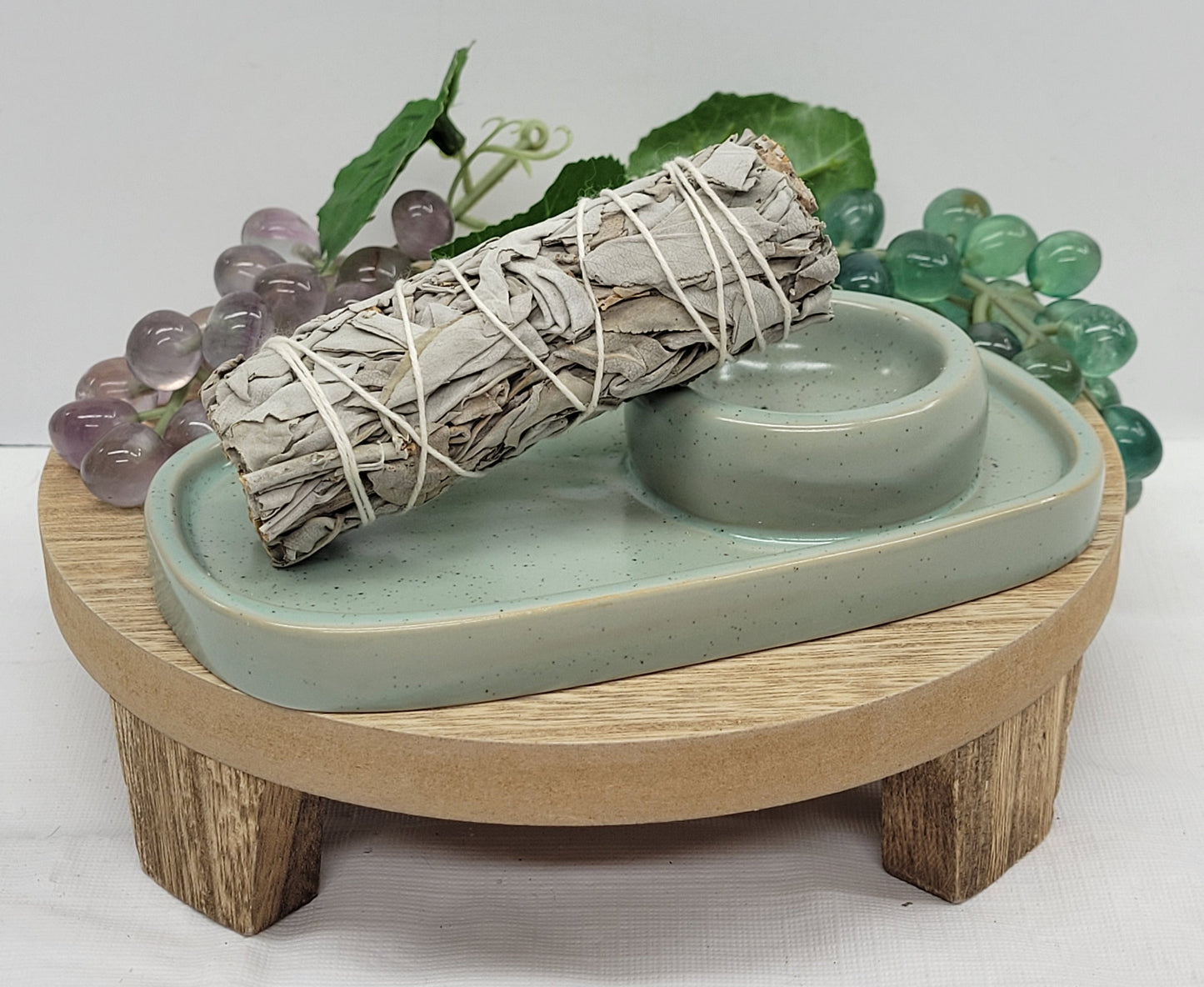 Ceramic Sage & Palo Santo holder