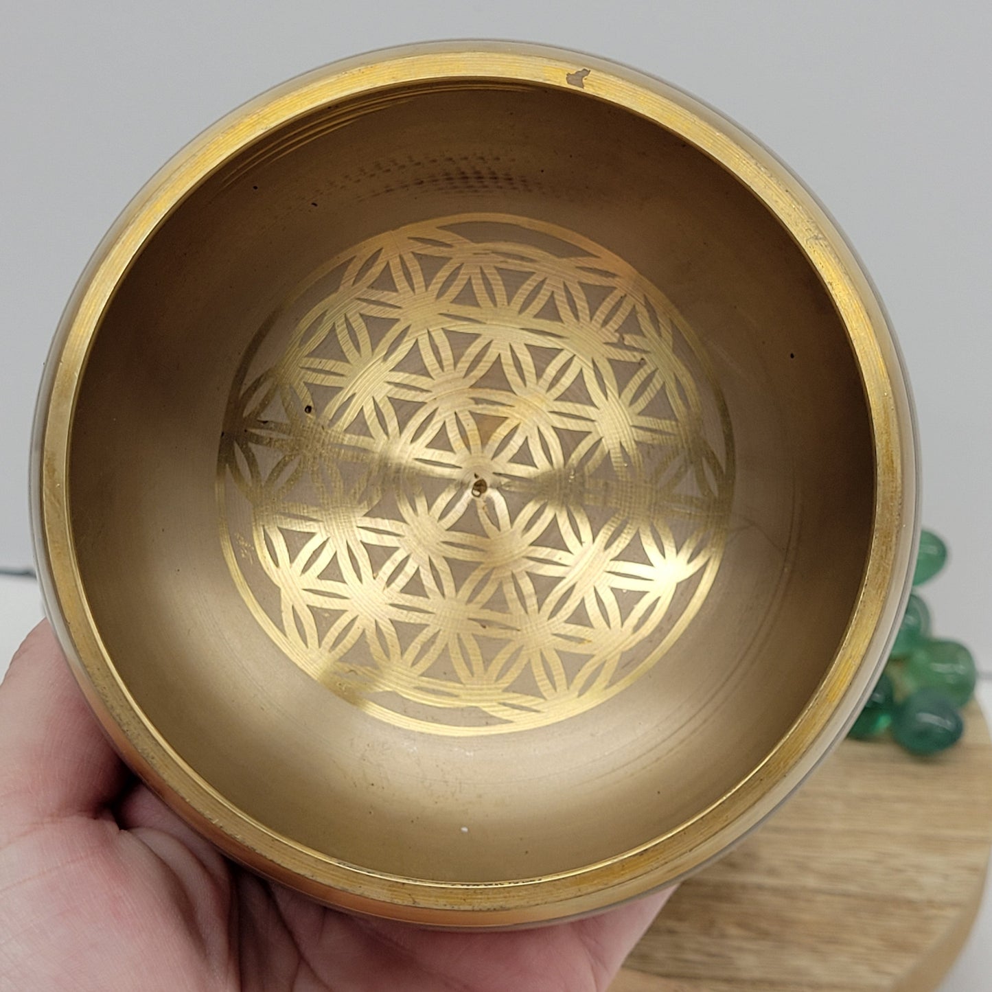 Tibetan Singing bowl - Bronze Flower of Life