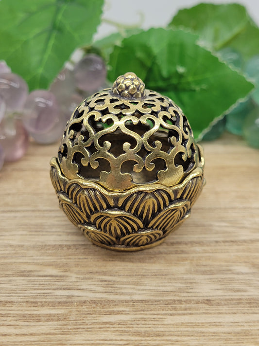 Brass Incense burner - Lotus flower