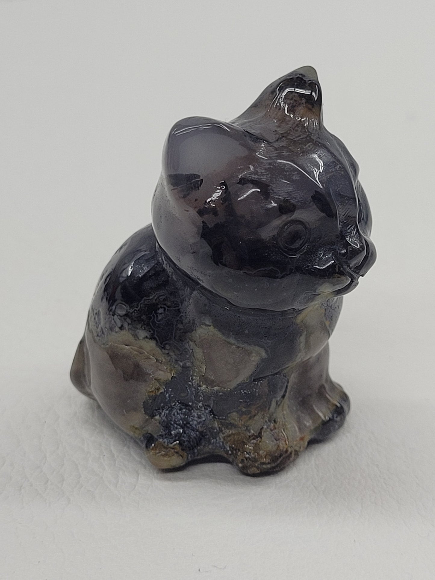 Cute cat/kitty sitting - Volcano Agate