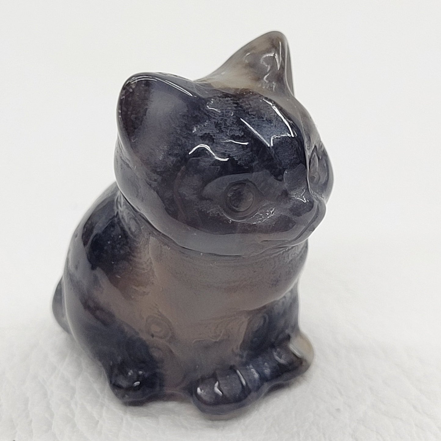 Cute cat/kitty sitting - Volcano Agate