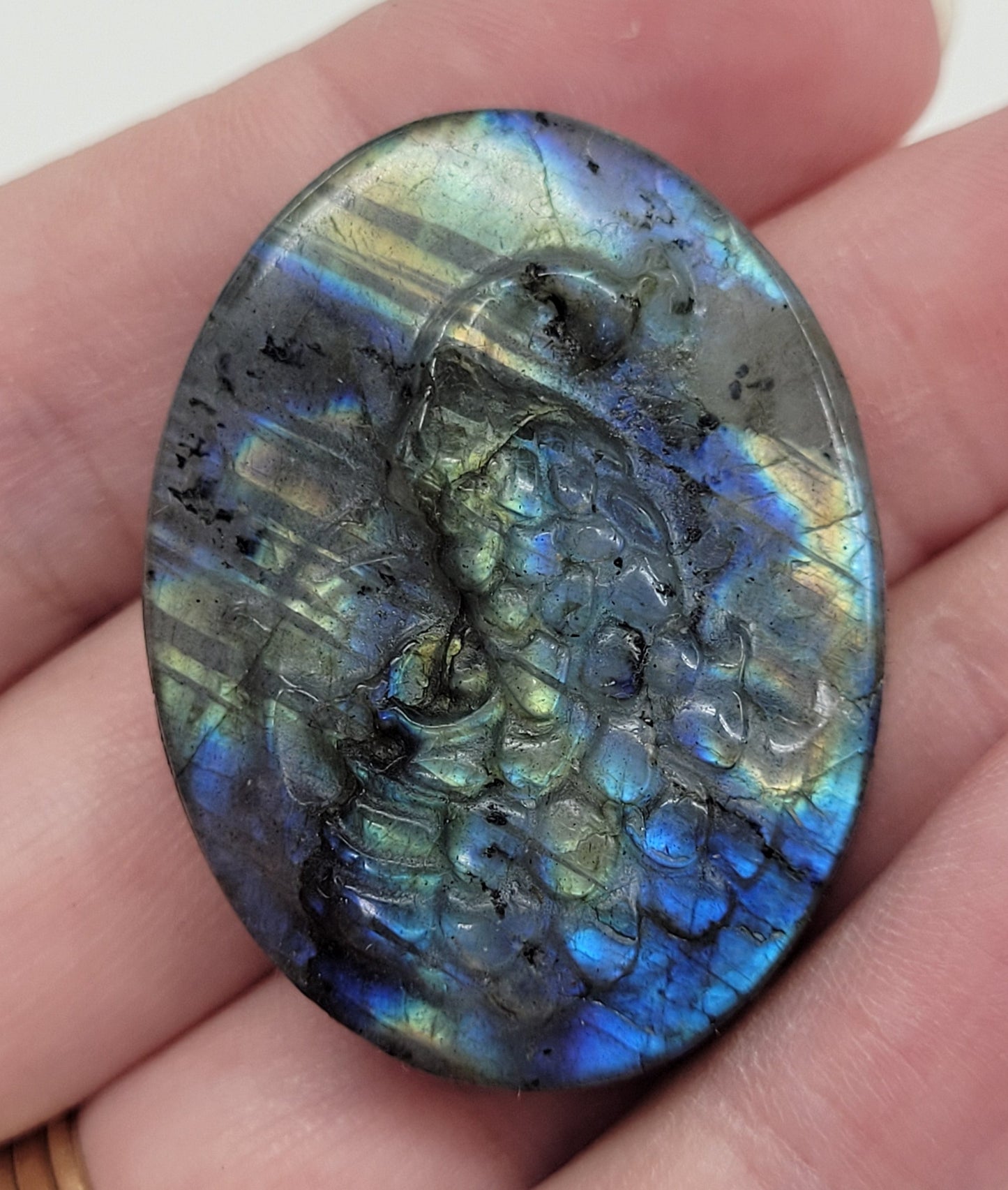 Peacock coin - Labradorite