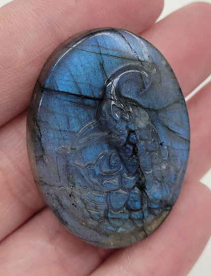 Peacock coin - Labradorite