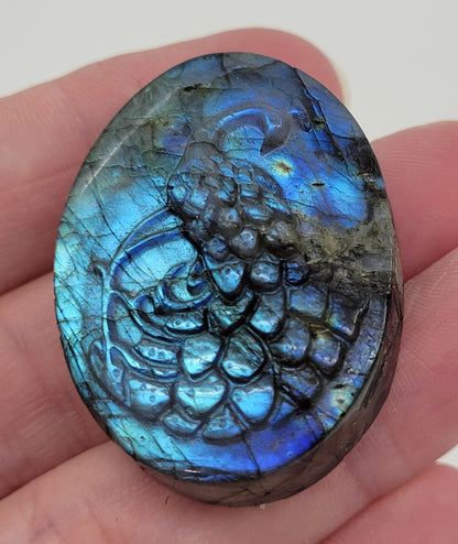 Peacock coin - Labradorite