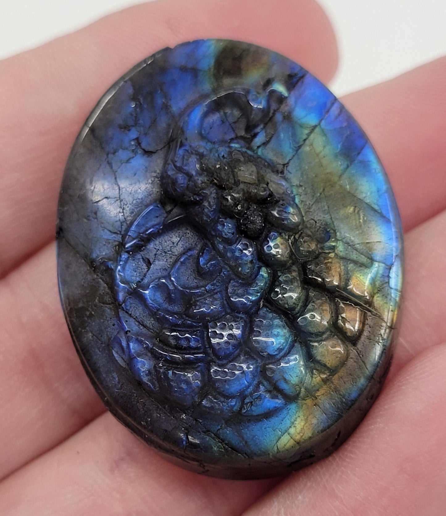 Peacock coin - Labradorite