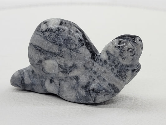 Shell Jasper snail carving