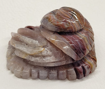 Amethyst & Agate hermit crab carving