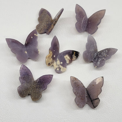 3D butterfly - Grape Agate